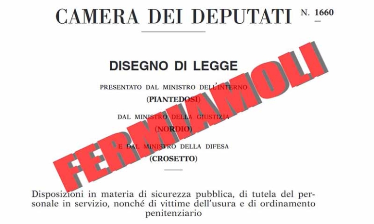 Il disegno di legge 1660, volto a reprimere i movimenti sociali e di protesta