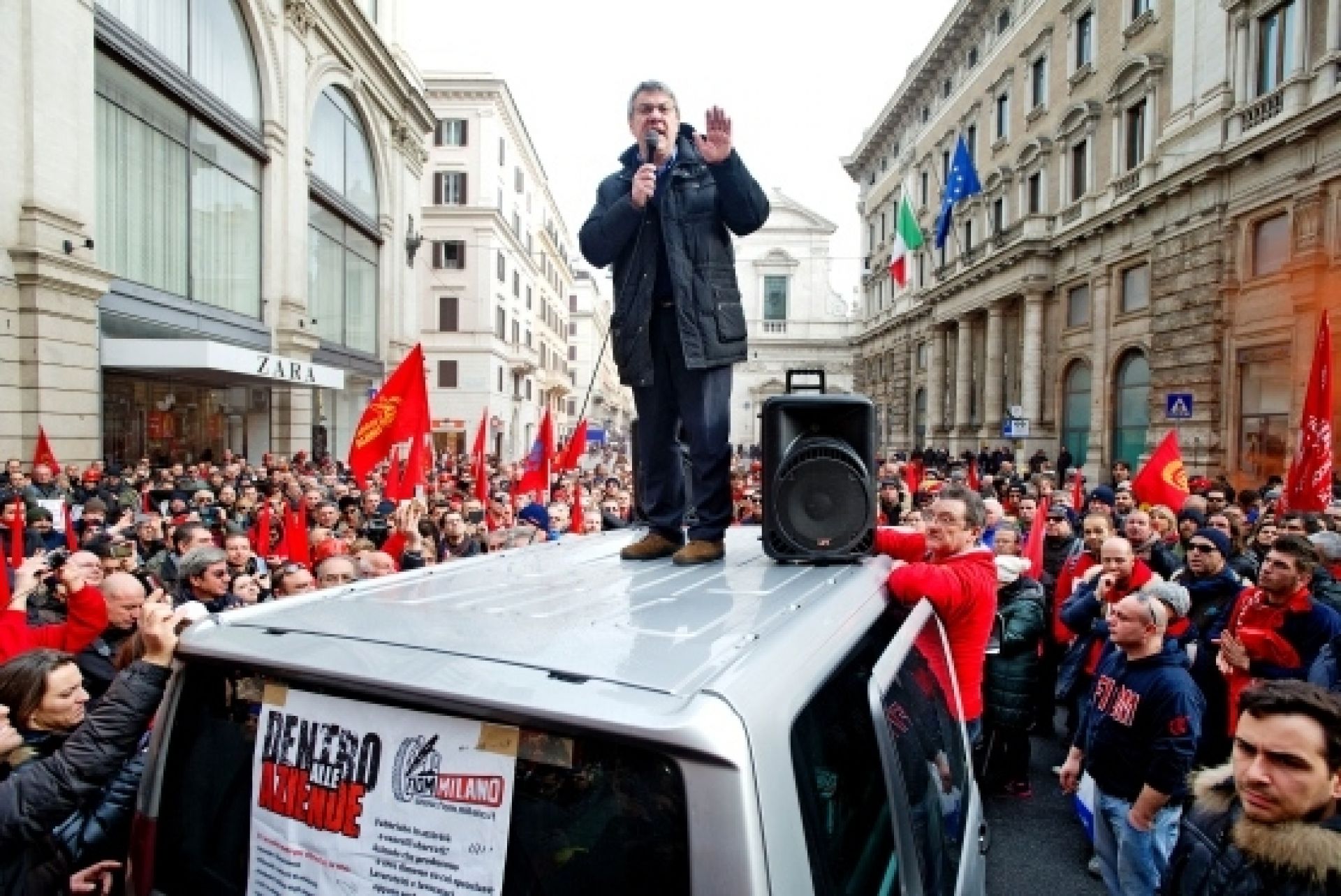 Unions. La prima mobilitazione autunnale contro il governo Renzi