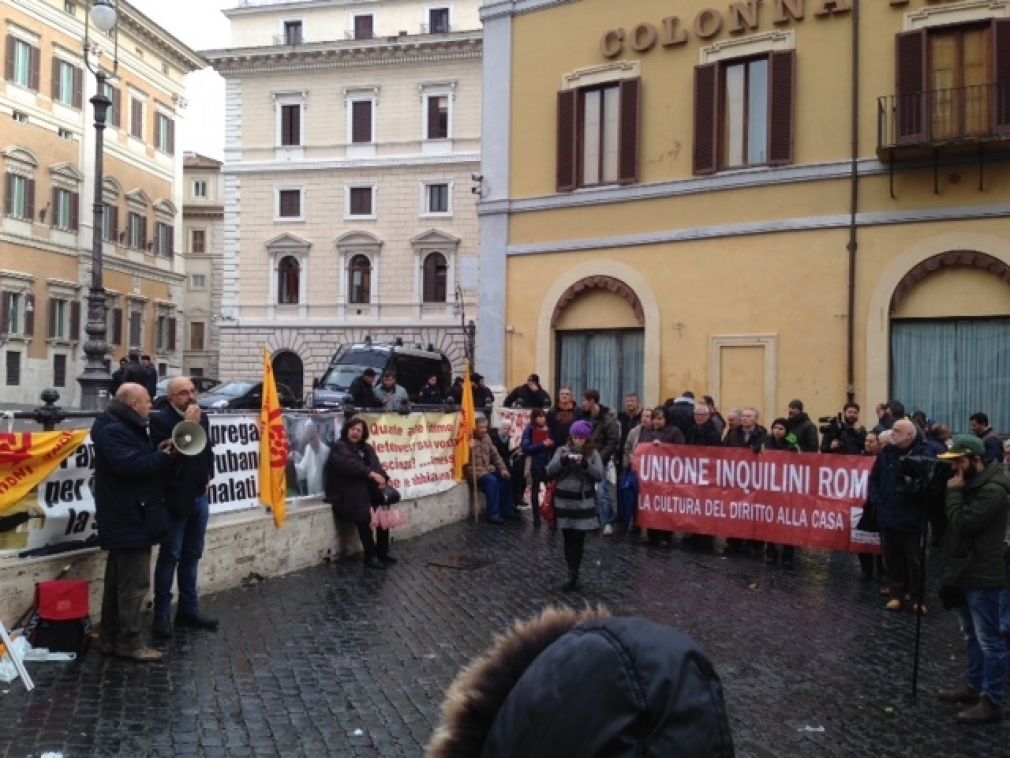 Casa, presidio dei Movimenti a Montecitorio contro il “decreto Milleproroghe meno una”