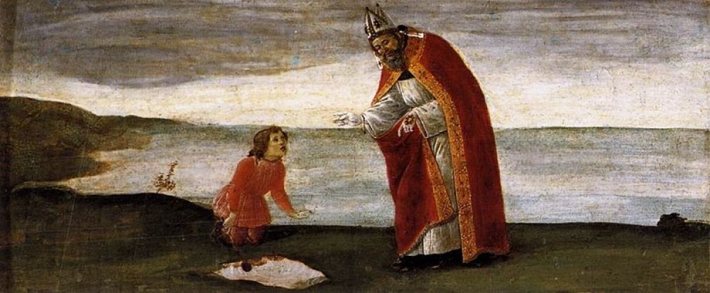 Visione di S.Agostino del fanciullo" (Pala di San Barnaba) - Sandro Botticelli