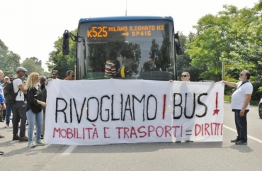 Sud-est di Milano: prima parziale vittoria nella lotta per il trasporto pubblico domenicale